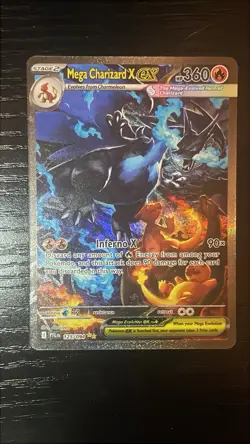 Pokemon TCG Mega Charizard X EX 125/094 English PFL Rare Holo HP 360 Flame - Image 1