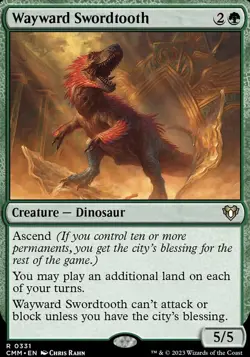 Wayward Swordtooth, Commander Masters NM - Image 1