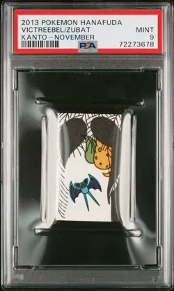Pokemon Victreebel & Zubat Kanto - November Hanafuda 2013 PSA 9 MINT - Image 1