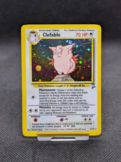 Clefable 5/130 Base Set 2 Holo Rare Pokemon Card Pokemon WOTC LP EXCELLENT - Image 1