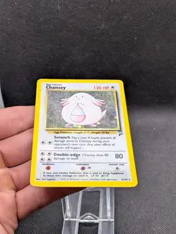 Chansey 3/130 Base Set 2 Holo Rare Pokemon Card WOTC Played - Image 3