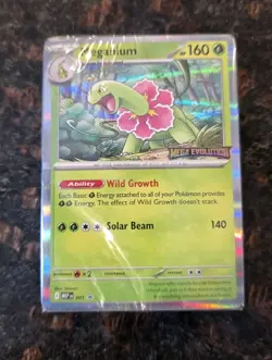 Meganium MEP 001 SEALED Stamped Mega Evolutions Promo Pokemon Deck - Image 1