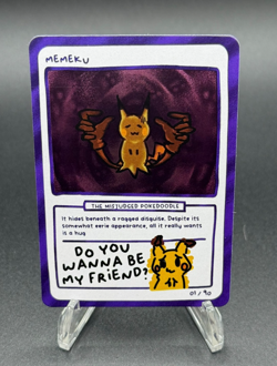 Pokedoodles 2 - Memeku 01/90 - Pokemon Mimikyu Fan Art Card - Gag Teams - Image 1