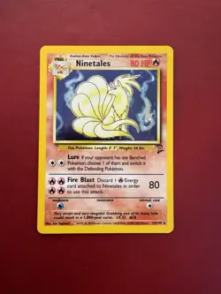Ninetales 13/130 Holo Rare Base Set 2 Pokemon Card NM - Image 1