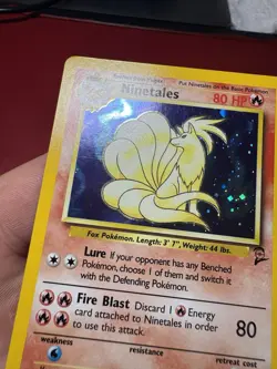 Ninetales 13/130 Holo Rare Base Set 2 Pokemon Card NM - Image 3