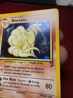 Ninetales 13/130 Holo Rare Base Set 2 Pokemon Card NM - Image 4