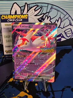 Pokemon TCG Latias EX Double Rare Card 076/191 Surging Sparks Stamp - Image 1