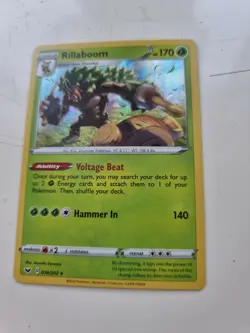 Pokemon Rillaboom 014/202 Sword And Shield Base Set Holo Rare - Image 1