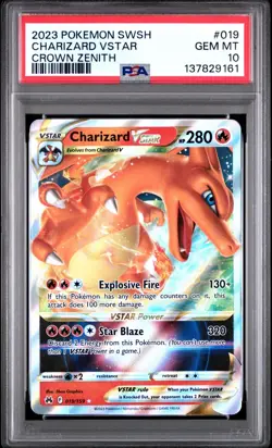 PSA 10 CHARIZARD VSTAR 019/159 CROWN ZENITH POKEMON 🔥 - Image 1