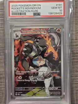 PSA 10 2025 POKEMON DESTINED RIVALS | IR TEAM ROCKET'S HOUNDOOM 191 - Image 1