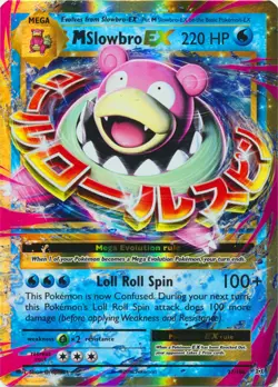 NM-Mint Mega-Slowbro-EX - 27/108 - Holo Rare EX Pokemon Evolutions - Image 1