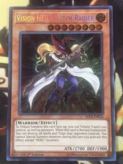 Yugioh: Vision HERO Witch Raider - BLLR-EN026 - Secret Rare - 1st Edition - NM - Image 1