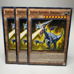 3x Yugioh Super-Ancient Dinobeast SR04-EN007 Common - LP-NM 💎 - Image 1