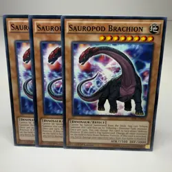 3x Yugioh Sauropod Brachion SR04-EN008 Common - LP-NM 💎 - Image 1