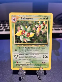 Pokemon Bellossom Holo Rare Neo Genesis Stage 2 70 HP Card 3/111 English 2000 - Image 1