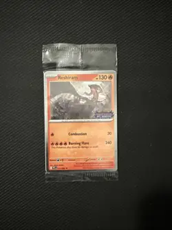 Pokemon Reshiram Phantasmal Flames Stamped Promo Card TCG Barnes Noble Sealed - Image 1