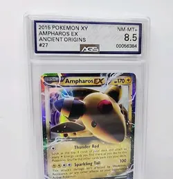 AGS 8.5 Ampharos EX 27/98 2015 Pokemon XY Ancient Origins Card Graded NM-Mint - Image 3