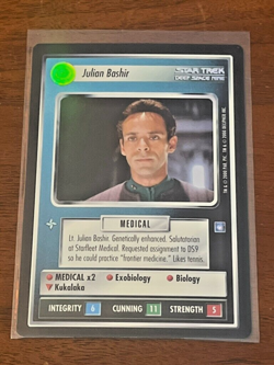 2000 Star Trek CCG: Reflections 10 Foil Julian Bashir af0 CLEAN CARD! - Image 1