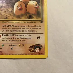 Pokemon Card Brock's Dugtrio 22/132 Gym Challenge Rare MP - Image 5