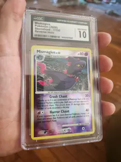 (TOP POP 2) CGC 10 GEM MINT Mismagius 7/100 reverse HOLO Stormfront Pokemon Card - Image 1