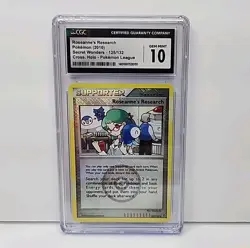 💎CGC 10 💎 Roseanne's Research Crosshatch Holo 125/132 Pokemon League Card 2010 - Image 1