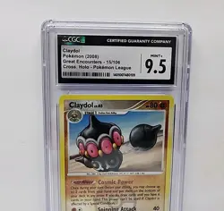 CGC 9.5 Claydol 15/106 Cross Holo League Great Encounters Pokemon Card Graded - Image 3