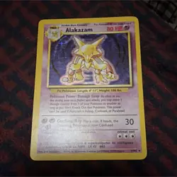 Pokemon TCG Alakazam 1/102 Base Set Holo Rare Vintage Card Wizards Ken Sugimori - Image 1