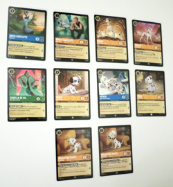 Disney Lorcana Theme Lot - 101 Dalmatians Theme Lot of 10 Cards - Image 1