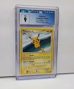 CGC 9 Pikachu Promo POP SERIES 9 15/17 2009 Pokemon Card Graded - Image 2