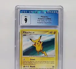 CGC 9 Pikachu Promo POP SERIES 9 15/17 2009 Pokemon Card Graded - Image 3