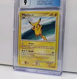 CGC 9 Pikachu Promo POP SERIES 9 15/17 2009 Pokemon Card Graded - Image 4