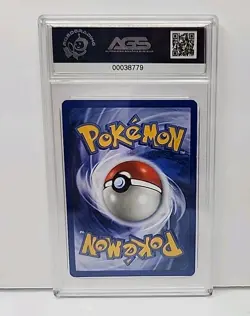 Fire Energy Cosmos Holo Pokemon League Promo Card SWIRL WOTC 2002 Graded AGS 7.5 - Image 4