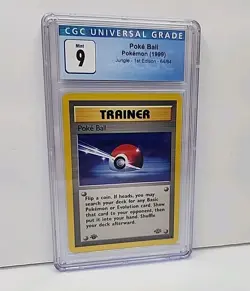 CGC 9 Poke Ball 64/64 1st Edition Jungle Set 1999 Pokemon Card Graded Mint 9 - Image 2