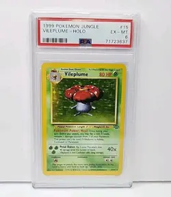 Vileplume Holo 15/64 Jungle Set 1999 Pokemon Card Graded PSA 6 - Image 1