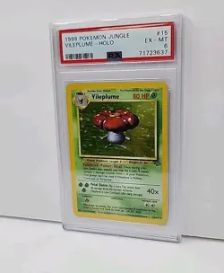 Vileplume Holo 15/64 Jungle Set 1999 Pokemon Card Graded PSA 6 - Image 2