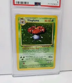 Vileplume Holo 15/64 Jungle Set 1999 Pokemon Card Graded PSA 6 - Image 3
