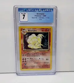 CGC 7 Ninetales 12/102 Base Set Holo Rare 1999 WOTC Pokemon Card Graded - Image 1