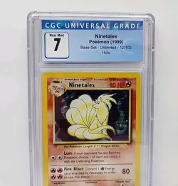 CGC 7 Ninetales 12/102 Base Set Holo Rare 1999 WOTC Pokemon Card Graded - Image 2