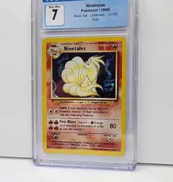 CGC 7 Ninetales 12/102 Base Set Holo Rare 1999 WOTC Pokemon Card Graded - Image 3
