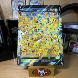 Pokemon Pikachu V-Union Jumbo Promo SWSH140 Sword & Shield Holo Oversized Card - Image 1