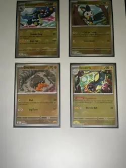 NM Pokemon 4 Card pokeball reverse holo Lot (black bolt) elektrik, Dweeble, NM - Image 1