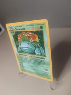 Vintage Pokemon Venusaur Base Set Shadowless Holo Rare 15/102 Card - Image 2