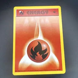 1st Edition Shadowless Fire Energy Pokemon Card - Image 1