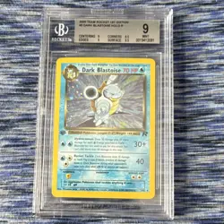 2000 Team Rocket 1st Edition Dark Blastoise Holo Rare BGS 9 Pokemon Card - Image 1
