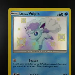 Alolan Vulpix SV8/SV94 Pokemon Hidden Fates Holo Card - Image 2