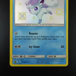 Alolan Vulpix SV8/SV94 Pokemon Hidden Fates Holo Card - Image 3