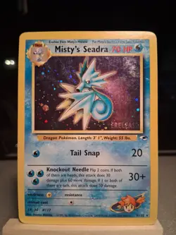 Pokemon TCG Misty's Seadra Holo Rare Card 9/132 - Image 1