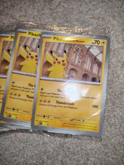 X8 Pikachu At The Museum (SEALED) X Natural History Museum Pokemon Promo Card - Image 2