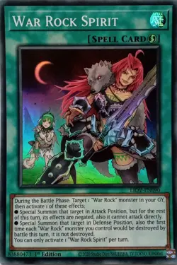 LIOV-EN090 WAR ROCK SPIRIT SUPER RARE 1ST EDITION YuGiOh CARD - Image 1