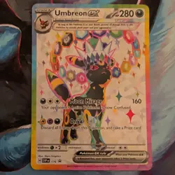 Pokemon TCG Umbreon ex SVP176 Full Art Promo EX Scarlet & Violet Holo Card - Image 1